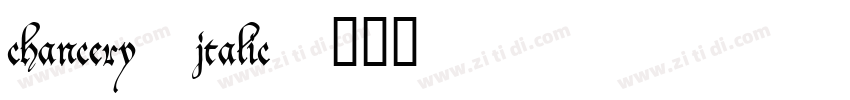 chancery jtalic字体转换